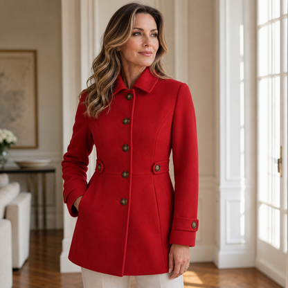 Yara Bertoldi™ Elegant Mid Length Coat for Effortless Everyday Looks