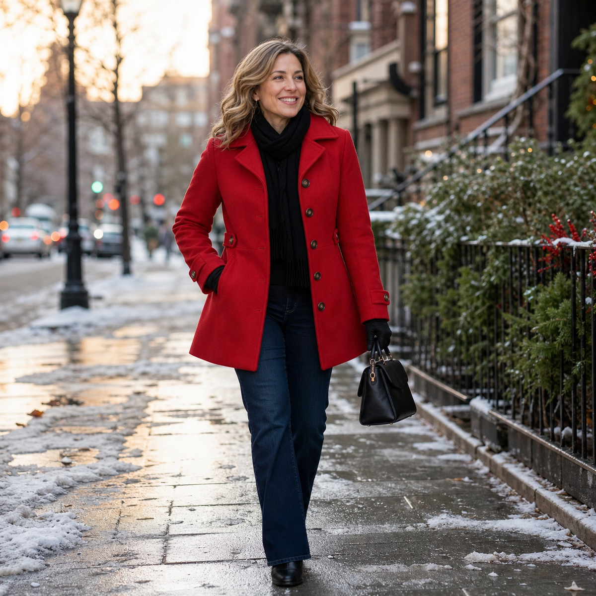 Yara Bertoldi™ Elegant Mid Length Coat for Effortless Everyday Looks