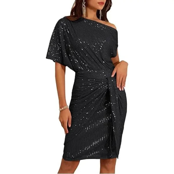 Yara Biasi™ Elegant One-Shoulder Ruched Evening Dress