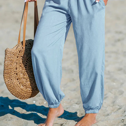 Yara Frasconi™ Breathable Ruched Harem Pants for Easy Comfort