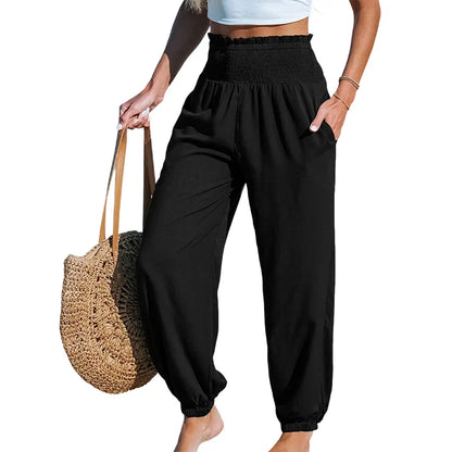 Yara Frasconi™ Breathable Ruched Harem Pants for Easy Comfort