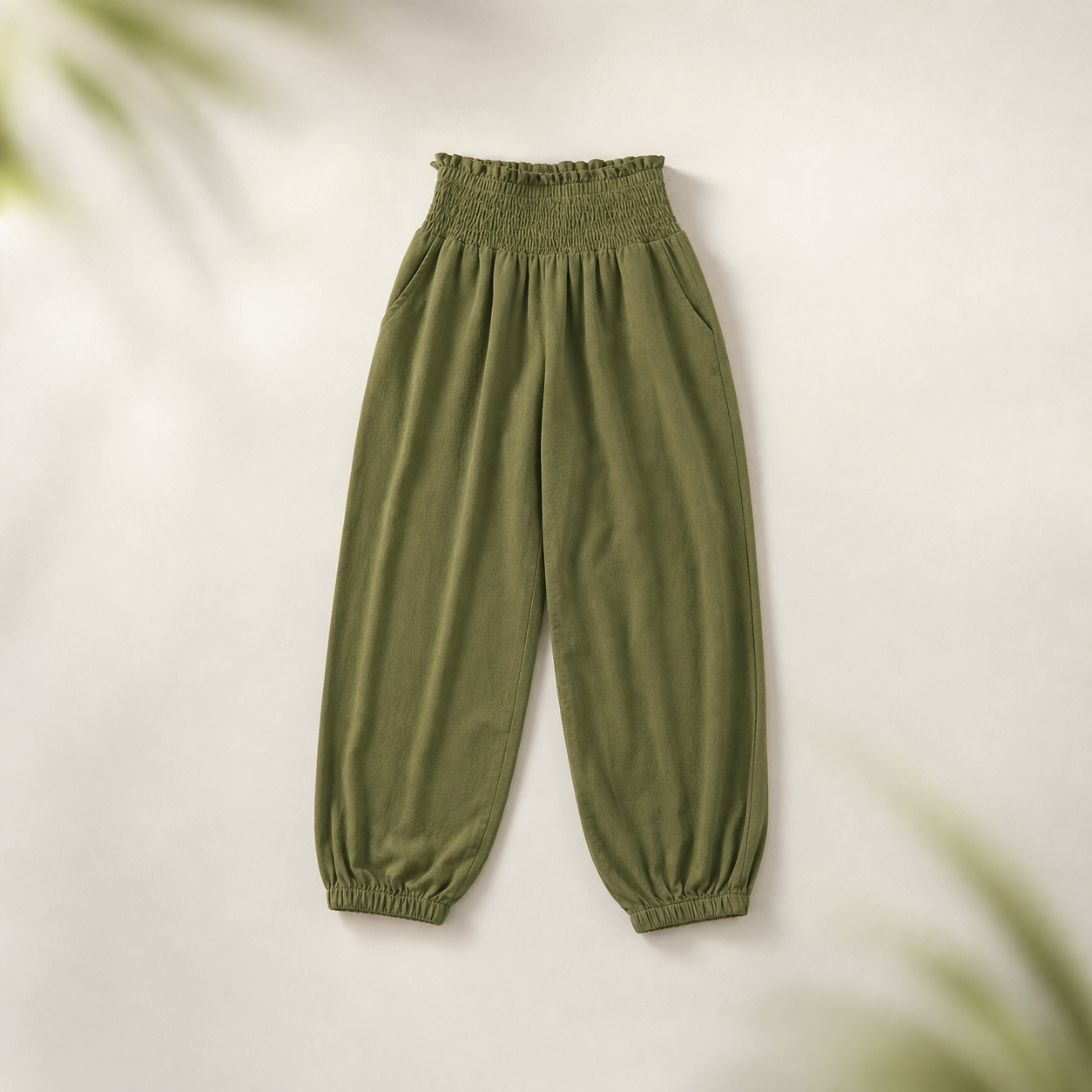 Yara Frasconi™ Breathable Ruched Harem Pants for Easy Comfort