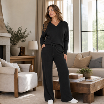 Zaira Borgognini™ Relaxed Long Sleeve Lounge Set for Everyday Comfort