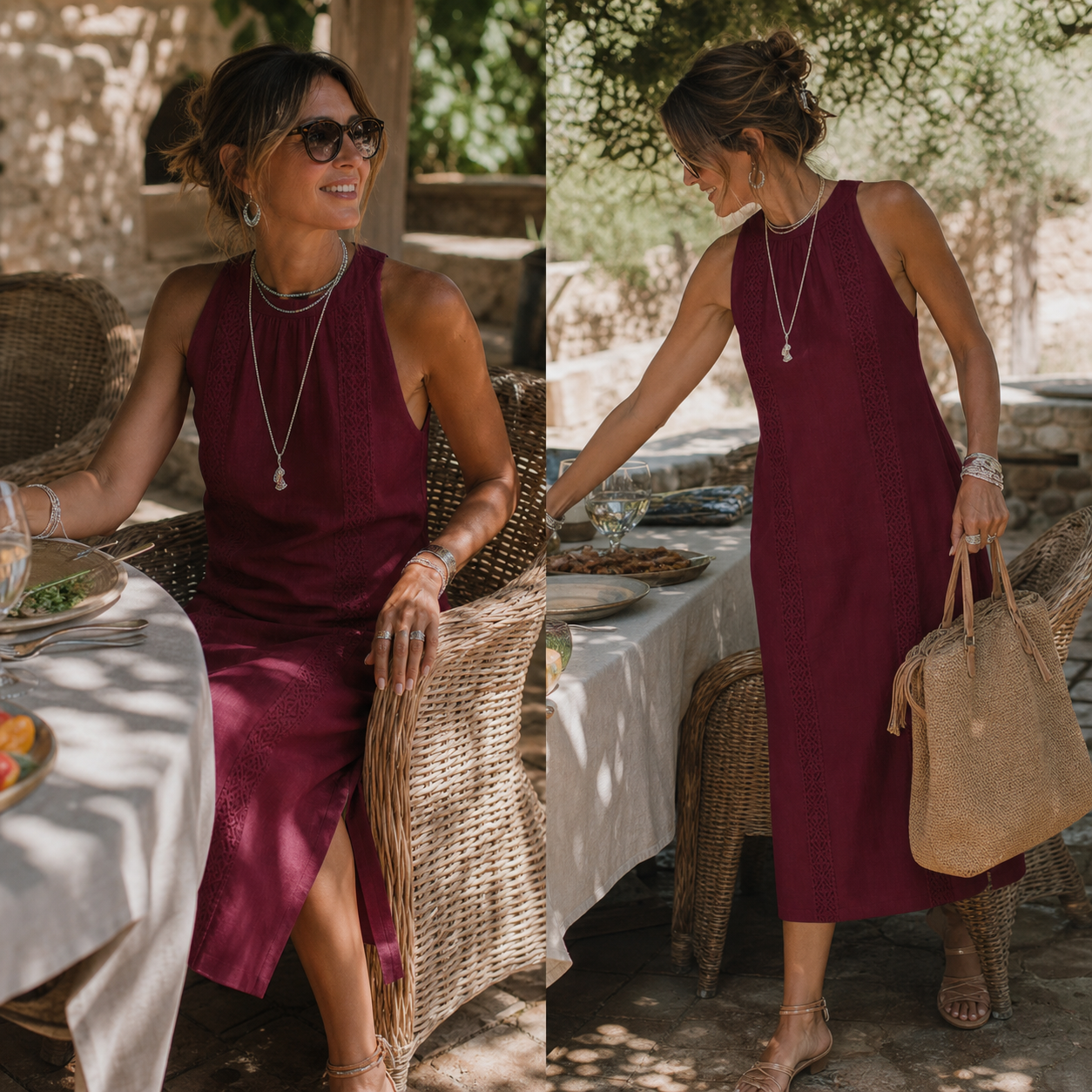 Zaira Zanardi™ Versatile Halter-Neck Midi Dress for Effortless Style