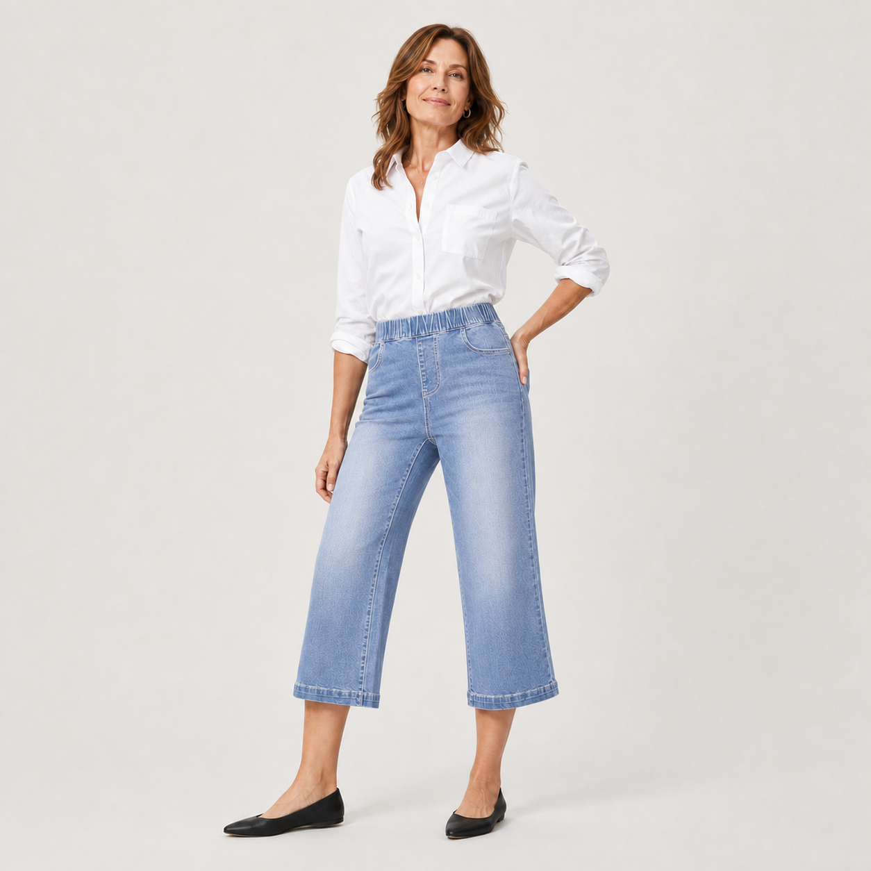 Zeffirina Tobia™ Wide Leg Cropped Jeans for Everyday Comfort