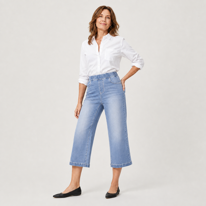Zeffirina Tobia™ Wide Leg Cropped Jeans for Everyday Comfort