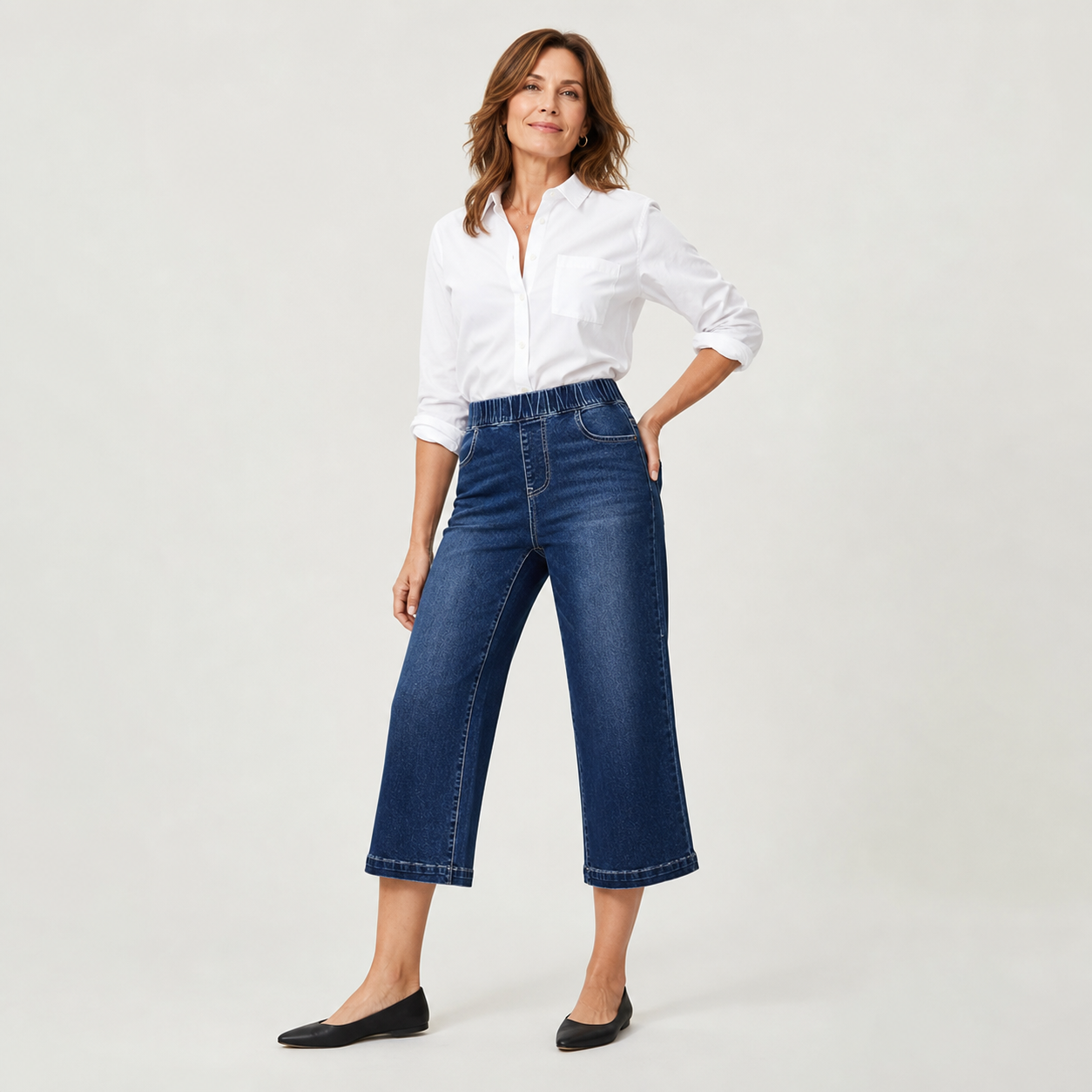 Zeffirina Tobia™ Wide Leg Cropped Jeans for Everyday Comfort
