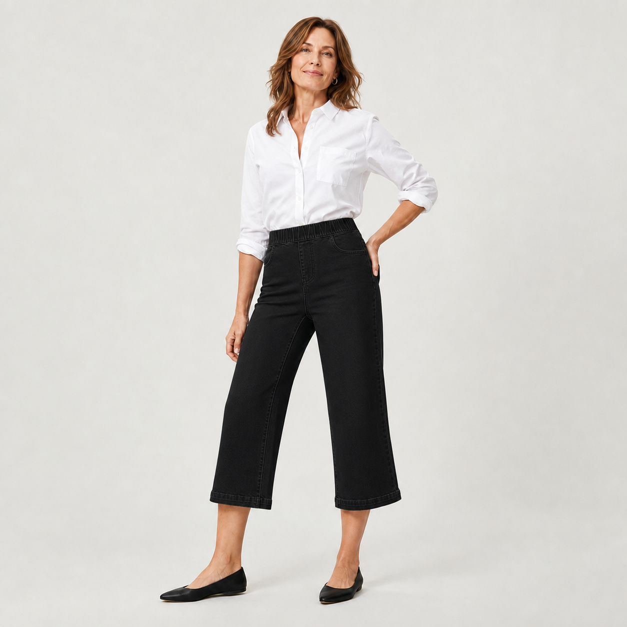 Zeffirina Tobia™ Wide Leg Cropped Jeans for Everyday Comfort