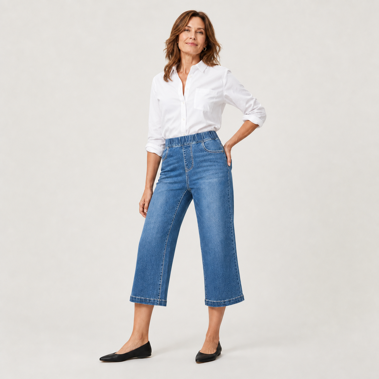 Zeffirina Tobia™ Wide Leg Cropped Jeans for Everyday Comfort