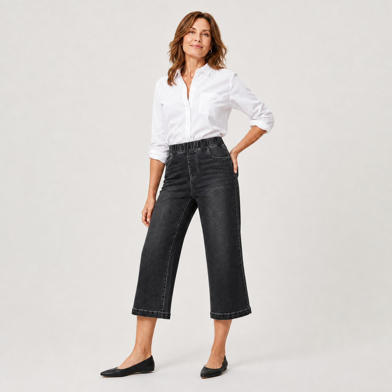 Zeffirina Tobia™ Wide Leg Cropped Jeans for Everyday Comfort