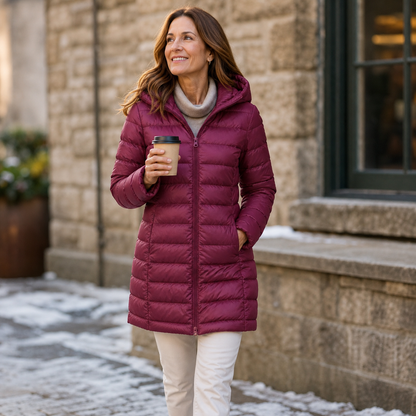 Zeffirina Camerini™ Insulated Longline Puffer Coat for Stylish Winter Comfort