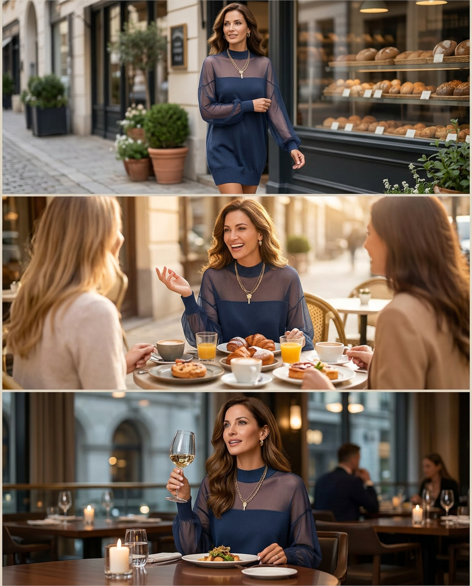 Zelinda Balducci™ Effortless Sheer Dress for Casual Occasions