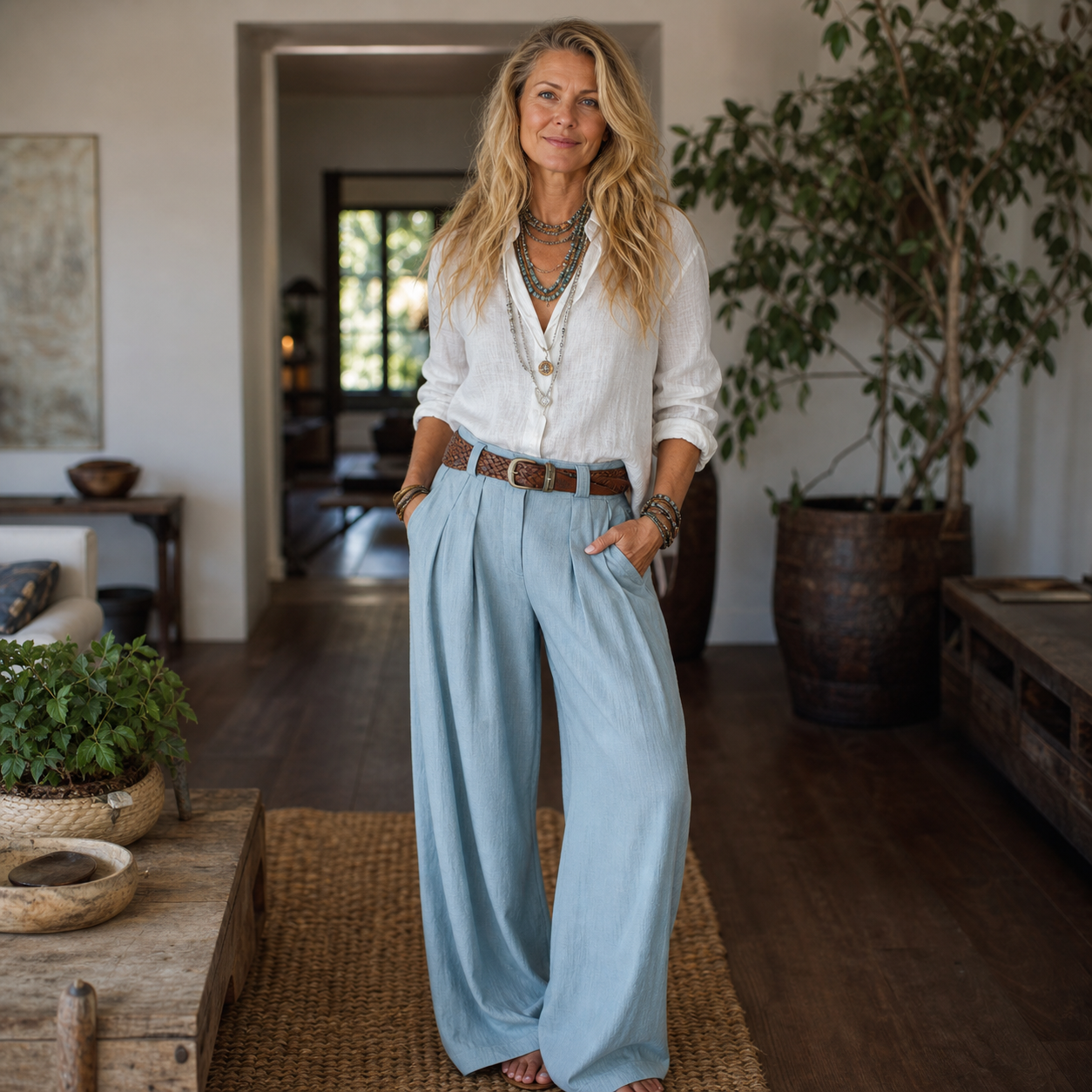 Zelinda Barbieri™ Coordinated Shirt and Trouser Set for Effortless Style