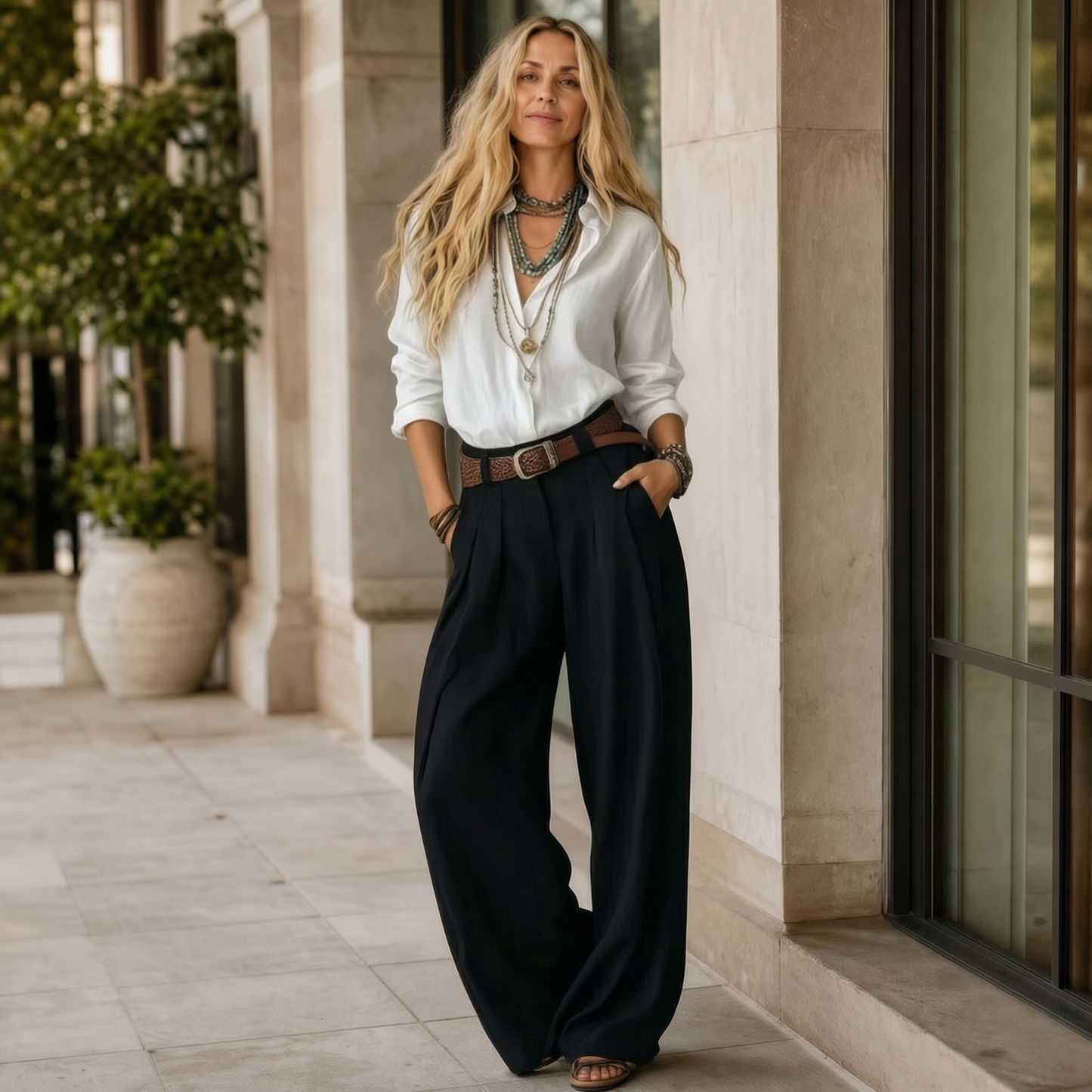 Zelinda Barbieri™ Coordinated Shirt and Trouser Set for Effortless Style