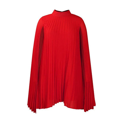 Zelinda Barchetti™ Elegant Pleated Cape Dress for Effortless Style