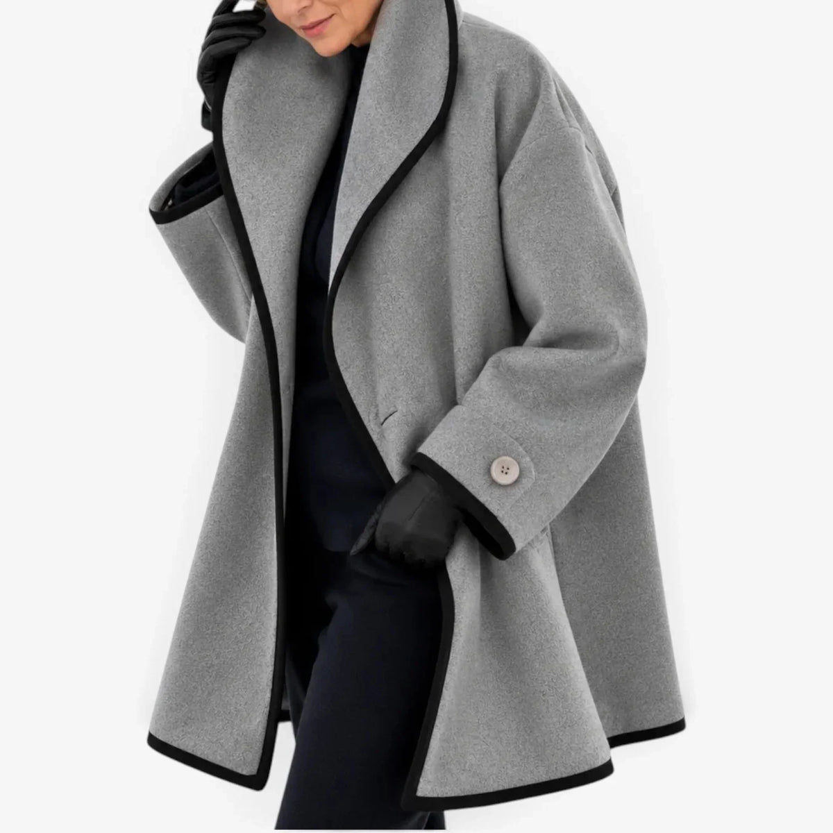 Zelinda Gambardella™ Draped Wrap Coat for Effortless Elegance