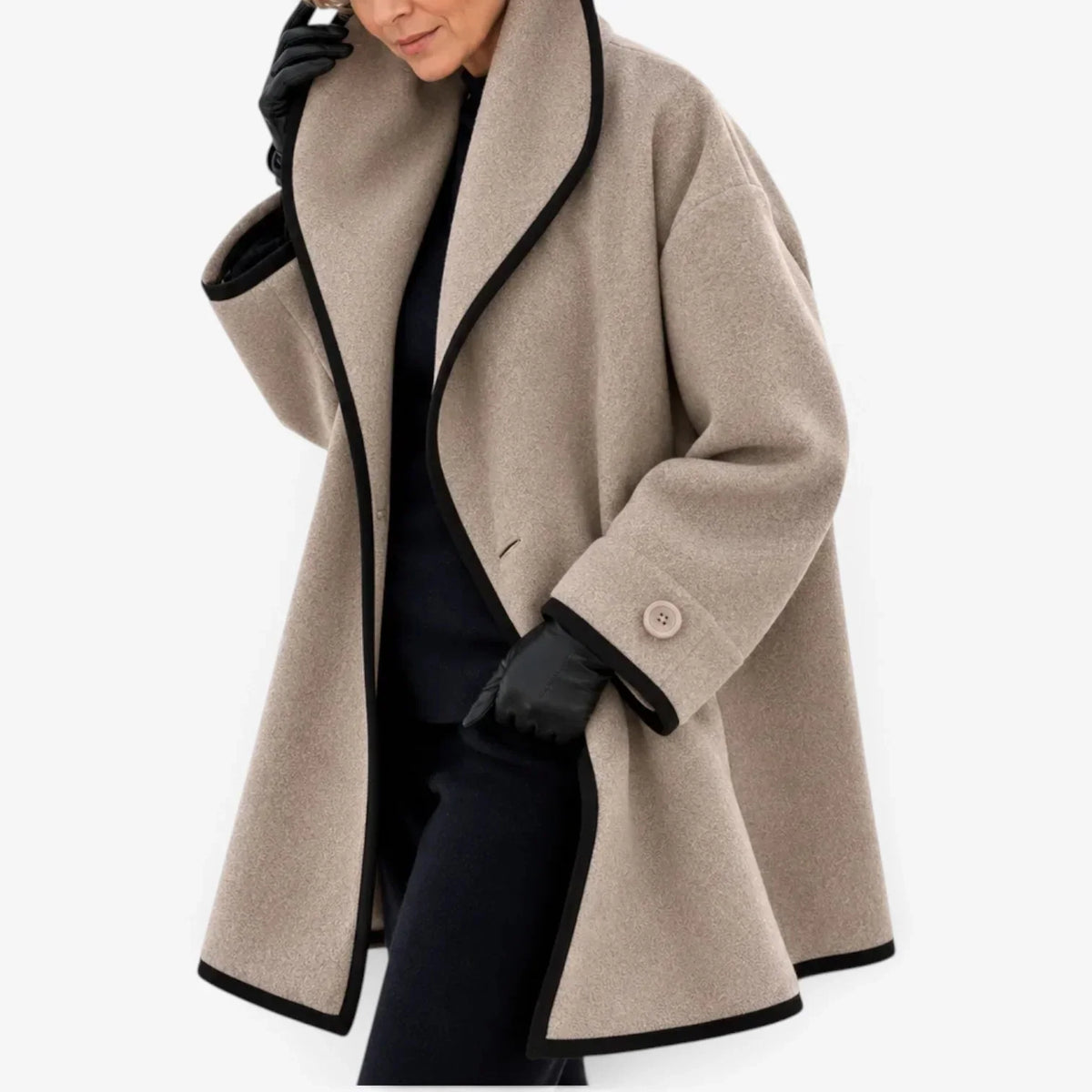 Zelinda Gambardella™ Draped Wrap Coat for Effortless Elegance