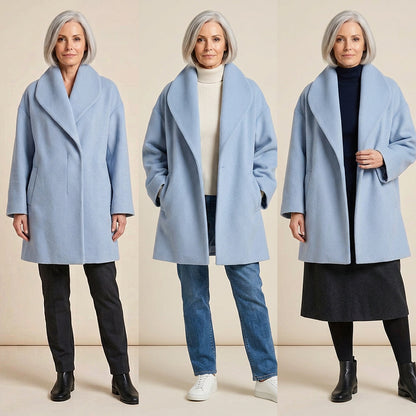 Zelinda Gambardella™ Draped Wrap Coat for Effortless Elegance