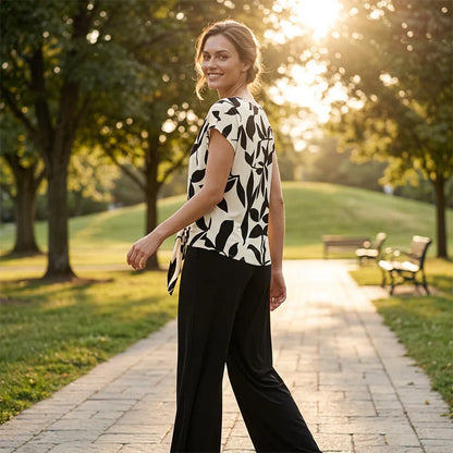 Zelinda Saviano™ Coordinated Two-Piece Set for All-Day Comfort