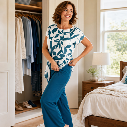 Zelinda Saviano™ Coordinated Two-Piece Set for All-Day Comfort