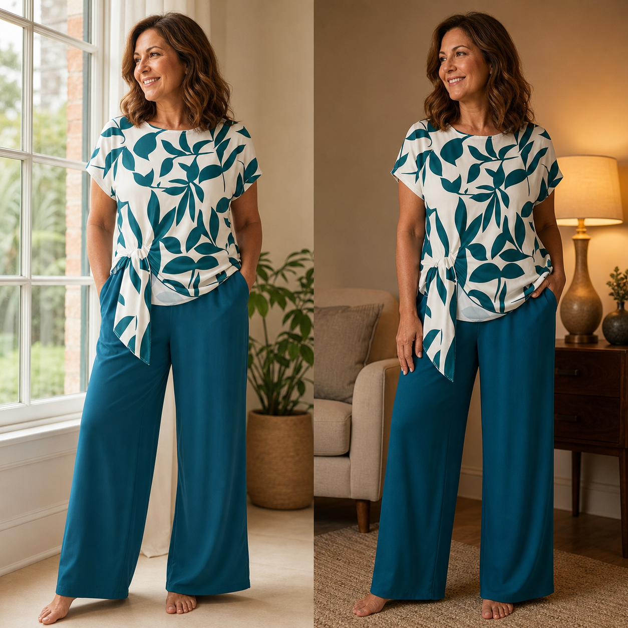 Zelinda Saviano™ Coordinated Two-Piece Set for All-Day Comfort