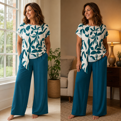 Zelinda Saviano™ Coordinated Two-Piece Set for All-Day Comfort
