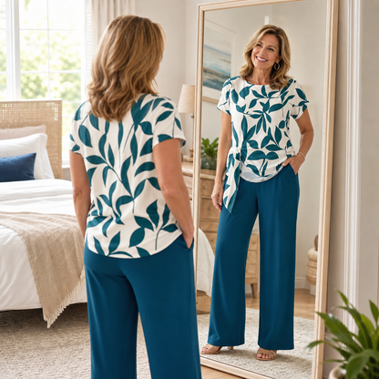Zelinda Saviano™ Coordinated Two-Piece Set for All-Day Comfort