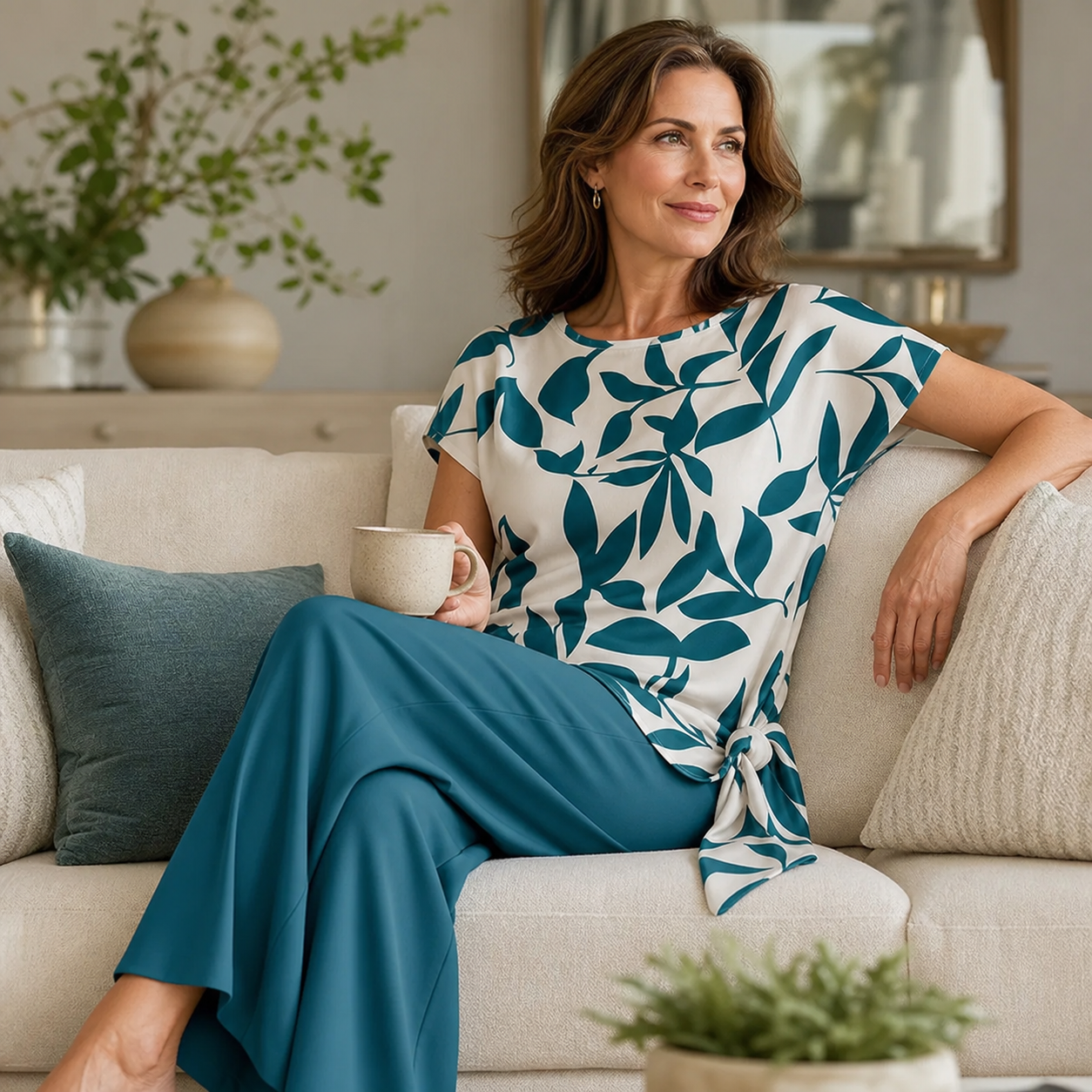 Zelinda Saviano™ Coordinated Two-Piece Set for All-Day Comfort