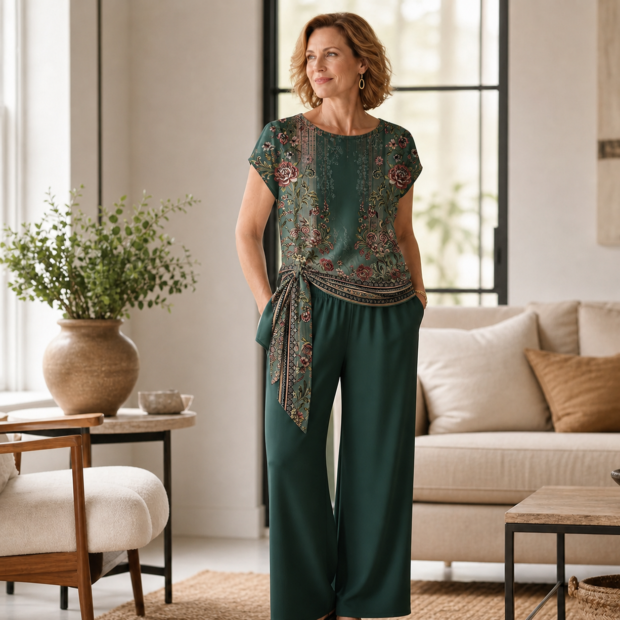 Zelinda Saviano™ Coordinated Two-Piece Set for All-Day Comfort