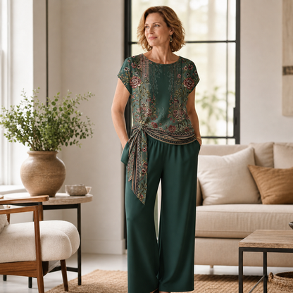 Zelinda Saviano™ Coordinated Two-Piece Set for All-Day Comfort