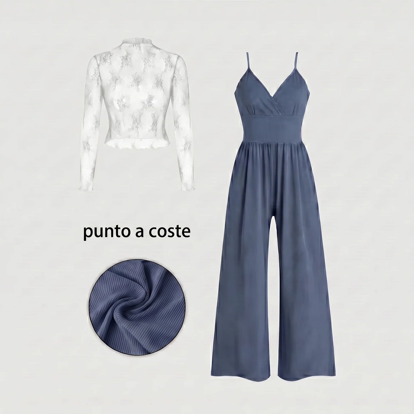 Zelinda Vergano™ Elegant Lace Top and Pocket Tracksuit