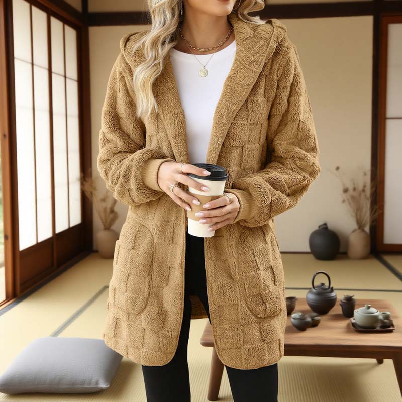 Zenaide Salerno™ Cozy Checkered Cardigan for Everyday Layering
