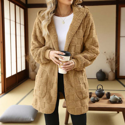 Zenaide Salerno™ Cozy Checkered Cardigan for Everyday Layering