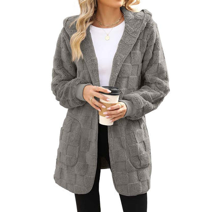 Zenaide Salerno™ Cozy Checkered Cardigan for Everyday Layering