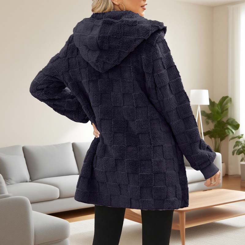 Zenaide Salerno™ Cozy Checkered Cardigan for Everyday Layering