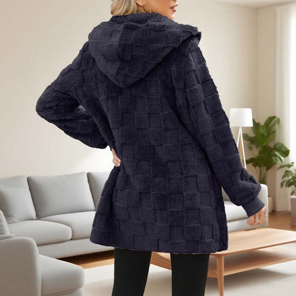 Zenaide Salerno™ Cozy Checkered Cardigan for Everyday Layering