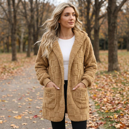 Zenaide Salerno™ Cozy Checkered Cardigan for Everyday Layering