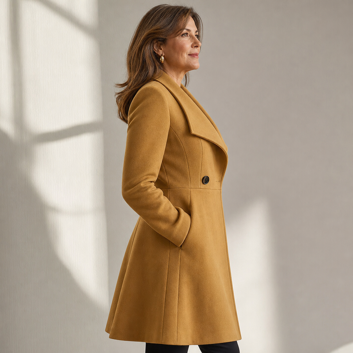 Zenaide Salvatori™ Tailored Longline Coat for a Feminine Silhouette