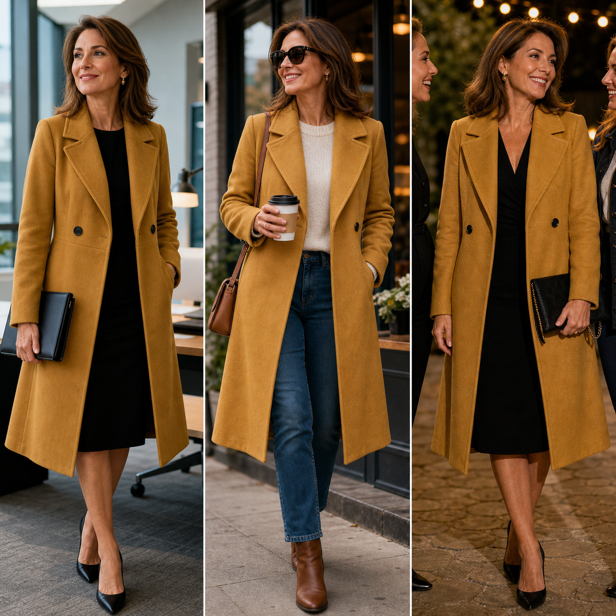 Zenaide Salvatori™ Tailored Longline Coat for a Feminine Silhouette