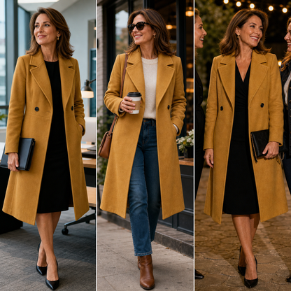 Zenaide Salvatori™ Tailored Longline Coat for a Feminine Silhouette