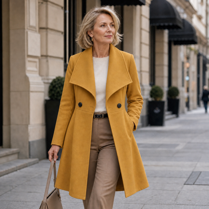 Zenaide Salvatori™ Tailored Longline Coat for a Feminine Silhouette
